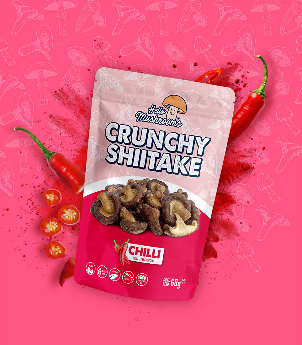 Crunchy Shiitake Chilli Snacks